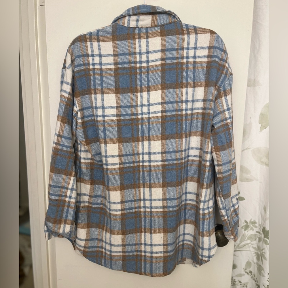 Plaid Button-Up Jacket - Picture 2 of 3